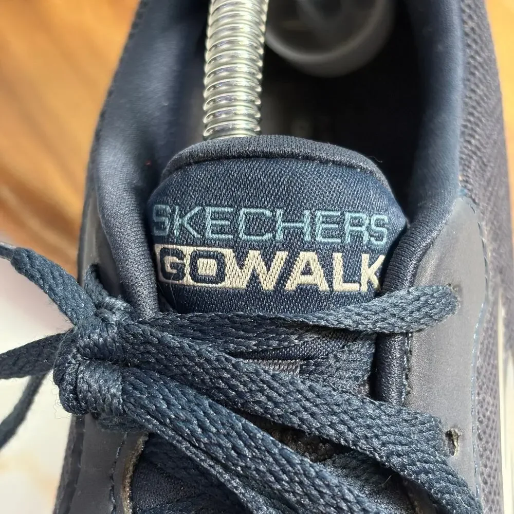 Skechers GOwalk 5 Blue Sneakers Men’s 9.5 Air Cooled‎ Lace Up Comfort Walking